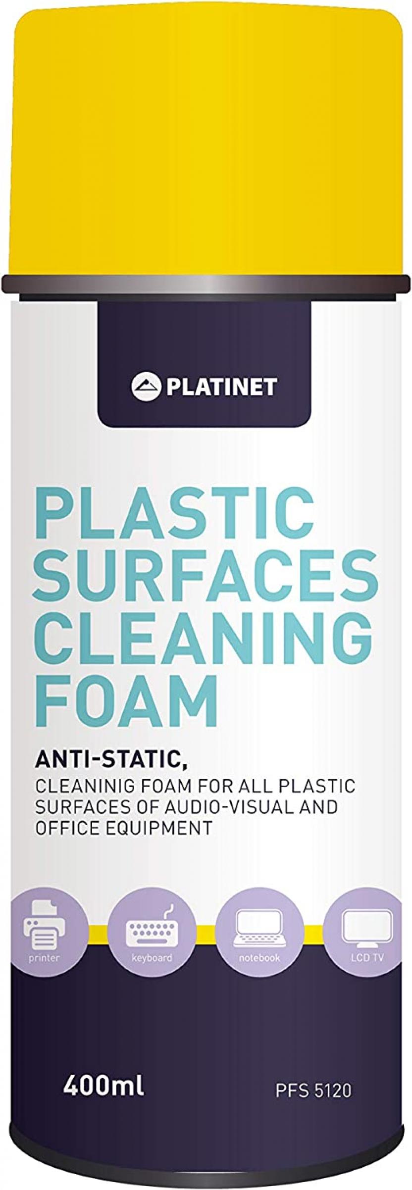 PLATINET  -  mousse de Nettoyage pour Surfaces PLASTIQUES 400Ml
